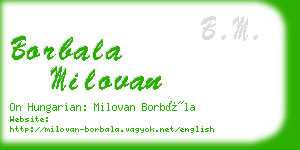 borbala milovan business card